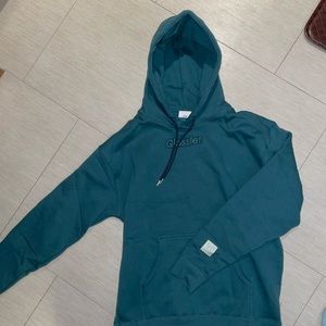 Glossier limited edition sage green hoodie